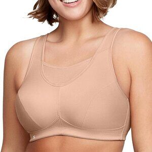 Glamorise Women's No-bounce Camisole Sports Bra Wirefree 1066 40C NWOT Cafe